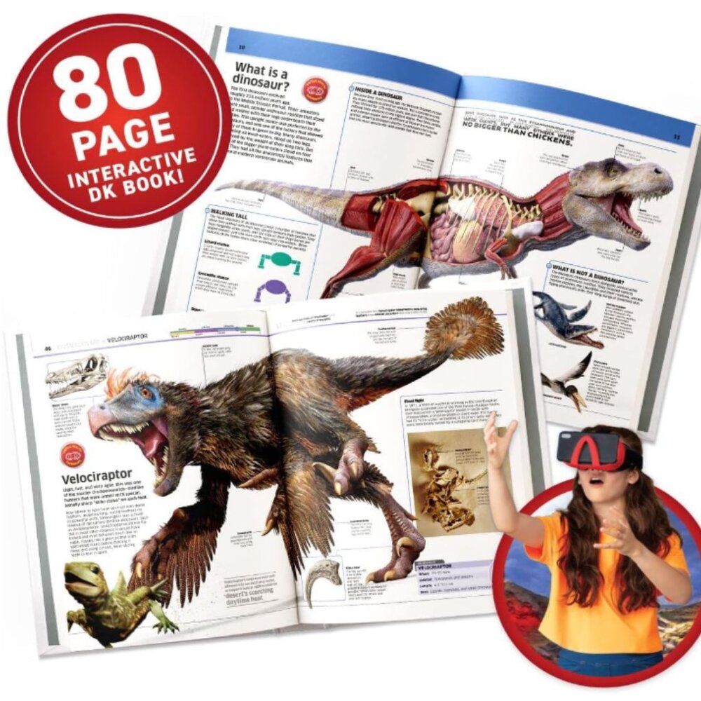 Abacus Brands Virtual Reality Dinosaurs Gift Box Illustrated Interactive VR Book - Picture 5 of 6